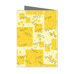 Party Confetti Yellow Squares Mini Greeting Cards (pkg Of 8)