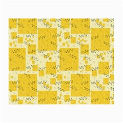 Party Confetti Yellow Squares Small Glasses Cloth (2 Sides) by Wegoenart