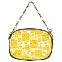 Party Confetti Yellow Squares Chain Purse (two Sides)