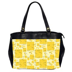 Party Confetti Yellow Squares Oversize Office Handbag (2 Sides) by Wegoenart