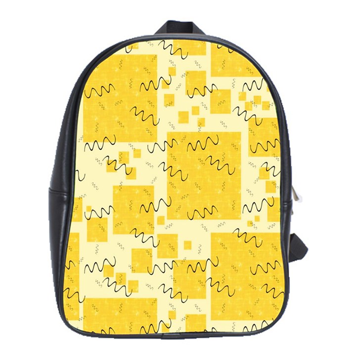 Party Confetti Yellow Squares School Bag (XL)