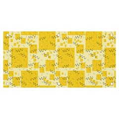 Party Confetti Yellow Squares Banner And Sign 6  X 3  by Wegoenart