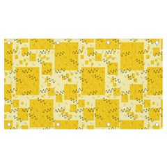 Party Confetti Yellow Squares Banner And Sign 7  X 4  by Wegoenart