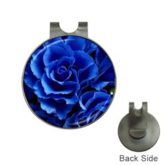 Blue Rose Flower Plant Romance Hat Clips With Golf Markers by Wegoenart