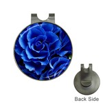 Blue Rose Flower Plant Romance Hat Clips with Golf Markers Front