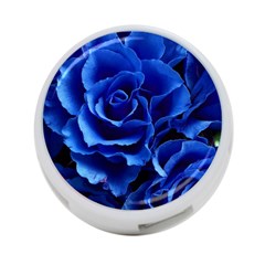 Blue Rose Flower Plant Romance 4-port Usb Hub (one Side) by Wegoenart