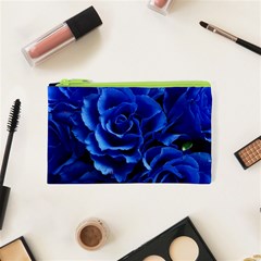 Blue Rose Flower Plant Romance Cosmetic Bag (xs) by Wegoenart