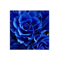 Blue Rose Flower Plant Romance Satin Bandana Scarf 22  X 22  by Wegoenart