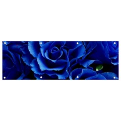 Blue Rose Flower Plant Romance Banner And Sign 9  X 3  by Wegoenart