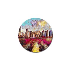 New York Skyline Manhattan City Golf Ball Marker (10 Pack) by Wegoenart