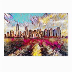 New York Skyline Manhattan City Postcards 5  X 7  (pkg Of 10) by Wegoenart