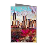 New York Skyline Manhattan City Mini Greeting Card Right