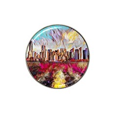 New York Skyline Manhattan City Hat Clip Ball Marker (10 Pack) by Wegoenart