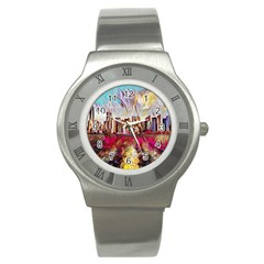 New York Skyline Manhattan City Stainless Steel Watch by Wegoenart