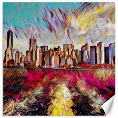 New York Skyline Manhattan City Canvas 12  X 12  by Wegoenart