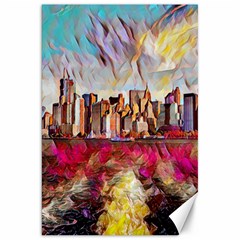 New York Skyline Manhattan City Canvas 20  X 30  by Wegoenart