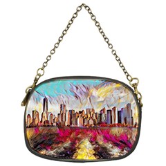 New York Skyline Manhattan City Chain Purse (two Sides) by Wegoenart