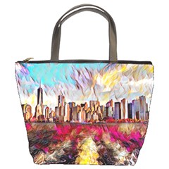 New York Skyline Manhattan City Bucket Bag by Wegoenart