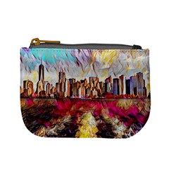 New York Skyline Manhattan City Mini Coin Purse by Wegoenart