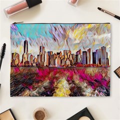 New York Skyline Manhattan City Cosmetic Bag (xl) by Wegoenart