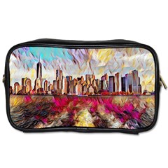 New York Skyline Manhattan City Toiletries Bag (two Sides) by Wegoenart