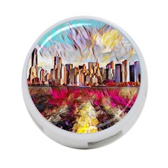 New York Skyline Manhattan City 4-port Usb Hub (two Sides) by Wegoenart