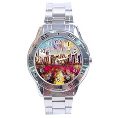 New York Skyline Manhattan City Stainless Steel Analogue Watch by Wegoenart