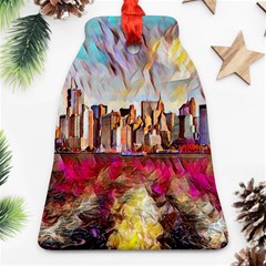 New York Skyline Manhattan City Ornament (bell) by Wegoenart