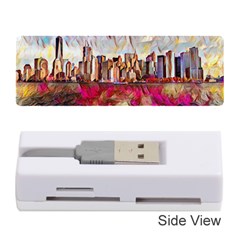 New York Skyline Manhattan City Memory Card Reader (stick) by Wegoenart