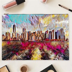 New York Skyline Manhattan City Cosmetic Bag (xxl) by Wegoenart