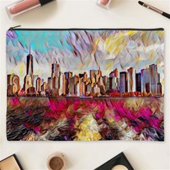 New York Skyline Manhattan City Cosmetic Bag (xxxl) by Wegoenart