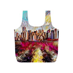 New York Skyline Manhattan City Full Print Recycle Bag (s) by Wegoenart