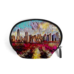 New York Skyline Manhattan City Accessory Pouch (small) by Wegoenart