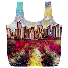 New York Skyline Manhattan City Full Print Recycle Bag (xxxl) by Wegoenart