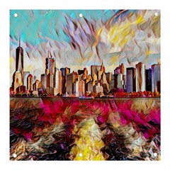 New York Skyline Manhattan City Banner And Sign 3  X 3 