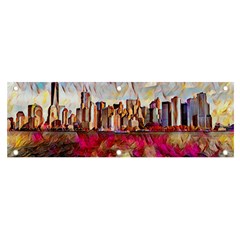 New York Skyline Manhattan City Banner And Sign 6  X 2 