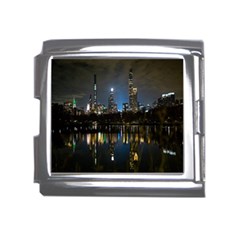 New York Night Central Park Skyscrapers Skyline Mega Link Italian Charm (18mm) by Wegoenart