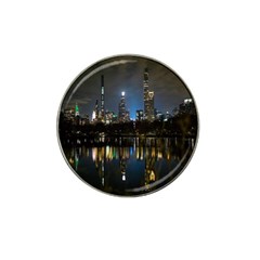 New York Night Central Park Skyscrapers Skyline Hat Clip Ball Marker by Wegoenart