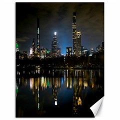 New York Night Central Park Skyscrapers Skyline Canvas 18  X 24  by Wegoenart