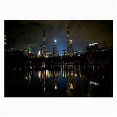 New York Night Central Park Skyscrapers Skyline Large Glasses Cloth (2 Sides) by Wegoenart