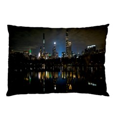 New York Night Central Park Skyscrapers Skyline Pillow Case by Wegoenart