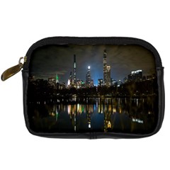 New York Night Central Park Skyscrapers Skyline Digital Camera Leather Case by Wegoenart