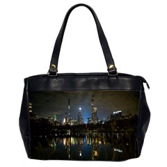 New York Night Central Park Skyscrapers Skyline Oversize Office Handbag (2 Sides) by Wegoenart