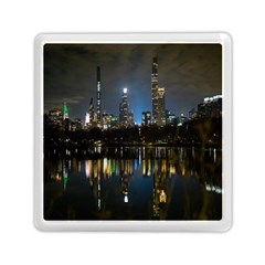 New York Night Central Park Skyscrapers Skyline Memory Card Reader (square) by Wegoenart