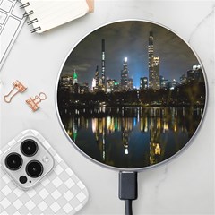 New York Night Central Park Skyscrapers Skyline Wireless Charger by Wegoenart