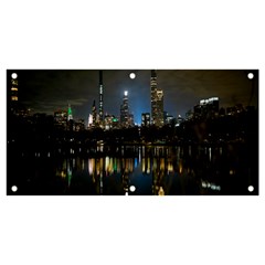 New York Night Central Park Skyscrapers Skyline Banner And Sign 4  X 2  by Wegoenart