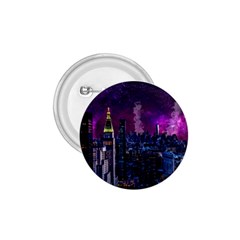 New York Manhattan Skyline Cityscape Downtown 1 75  Buttons by Wegoenart