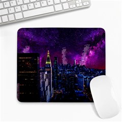 New York Manhattan Skyline Cityscape Downtown Large Mousepad by Wegoenart