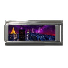 New York Manhattan Skyline Cityscape Downtown Superlink Italian Charm (9mm) by Wegoenart