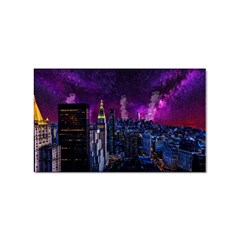 New York Manhattan Skyline Cityscape Downtown Sticker (rectangular) by Wegoenart